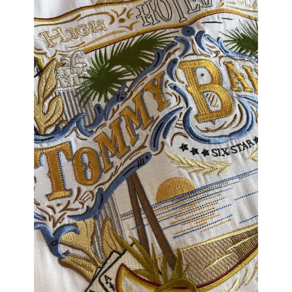 Tommy Bahama 100% Silk Limited Edition Hotel Camp Shirt Size (L) HTF Casualcore